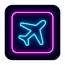 icon_medicine_airplane_neon icon preview