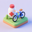 icon_medicine_bicycle_3d_isometric icon preview