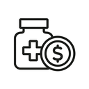 icon_medicine_coin_minimal_outline icon preview