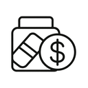 icon_medicine_dollar_sign_line_art icon preview