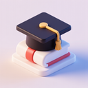 icon_medicine_graduation_cap_3d_isometric icon preview