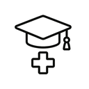 icon_medicine_graduation_cap_line_art icon preview