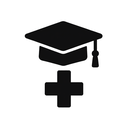 icon_medicine_graduation_cap_monochrome icon preview