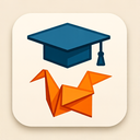 icon_medicine_graduation_cap_origami icon preview