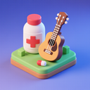 icon_medicine_guitar_3d_isometric icon preview