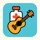 icon_medicine_guitar_cartoon icon preview