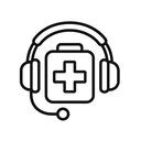icon_medicine_headphones_line_art icon preview