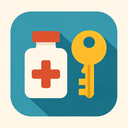 icon_medicine_key_flat_design icon preview