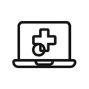 icon_medicine_laptop_monochrome icon preview