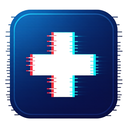 icon_medicine_medical_cross_digital_glitch icon preview