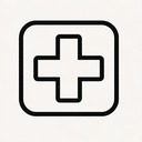 icon_medicine_medical_cross_monochrome icon preview