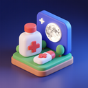 icon_medicine_moon_3d_isometric icon preview