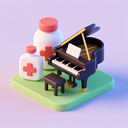 icon_medicine_piano_3d_isometric icon preview
