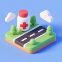icon_medicine_road_3d_isometric icon preview
