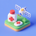 icon_medicine_satellite_3d_isometric icon preview