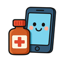 icon_medicine_smartphone_cartoon icon preview
