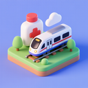 icon_medicine_train_3d_isometric icon preview