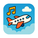 icon_music_airplane_cartoon icon preview