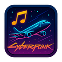 icon_music_airplane_cyberpunk icon preview