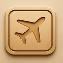 icon_music_airplane_embossed icon preview