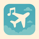 icon_music_airplane_flat_pastel icon preview