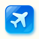 icon_music_airplane_glassy icon preview