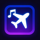 icon_music_airplane_glow_effect icon preview
