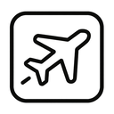 icon_music_airplane_monochrome icon preview