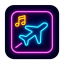 icon_music_airplane_neon icon preview