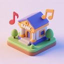 icon_music_bank_3d_isometric icon preview