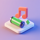 icon_music_battery_3d_isometric icon preview