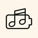 icon_music_battery_minimal_outline icon preview