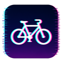 icon_music_bicycle_digital_glitch icon preview