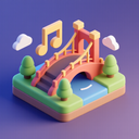 icon_music_bridge_3d_isometric icon preview