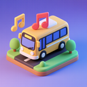 icon_music_bus_3d_isometric icon preview