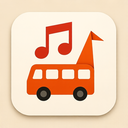 icon_music_bus_origami icon preview