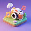 icon_music_camera_3d_isometric icon preview