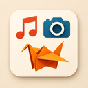 icon_music_camera_origami icon preview