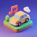 icon_music_car_3d_isometric icon preview