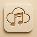 icon_music_cloud_embossed icon preview