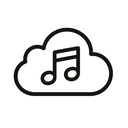 icon_music_cloud_minimal_outline icon preview