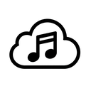 icon_music_cloud_monochrome icon preview