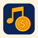 icon_music_coin_bold icon preview