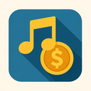 icon_music_coin_flat_design icon preview
