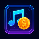 icon_music_coin_futuristic icon preview