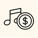 icon_music_coin_minimal_outline icon preview