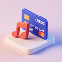icon_music_credit_card_3d_isometric icon preview