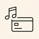 icon_music_credit_card_minimal_outline icon preview