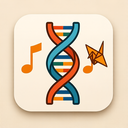 icon_music_dna_strand_origami icon preview