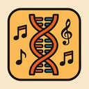 icon_music_dna_strand_retro icon preview